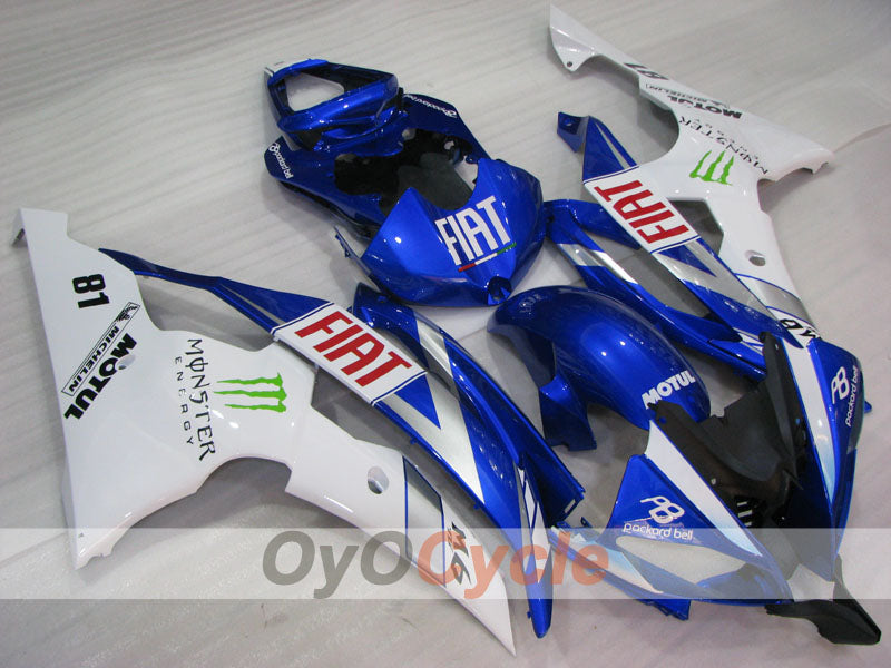 Verkleidungssatz im Spritzgussverfahren für YZF-R6 08-16 - Blau, Weiß - Monster #OYO87905926