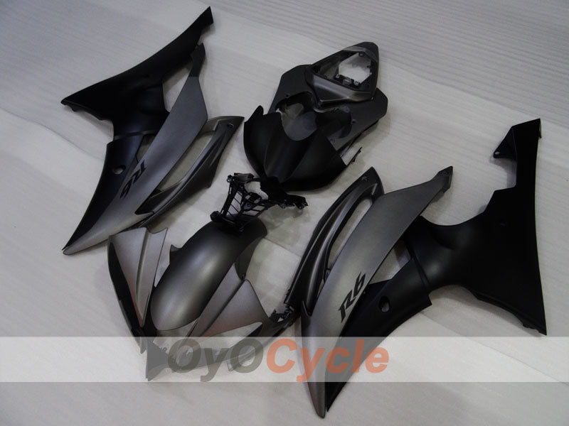 Verkleidungssatz im Spritzgussverfahren für YZF-R6 08-16 - Schwarz, Grau, Matt - Werksdesign #OYO87905927