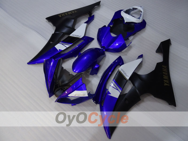 Verkleidungssatz im Spritzgussverfahren für YZF-R6 08-16 - Blau, Schwarz, Matt - Werksdesign #OYO87905928