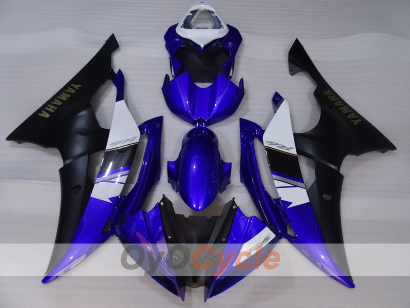 Verkleidungssatz im Spritzgussverfahren für YZF-R6 08-16 - Blau, Schwarz, Matt - Werksdesign #OYO87905928