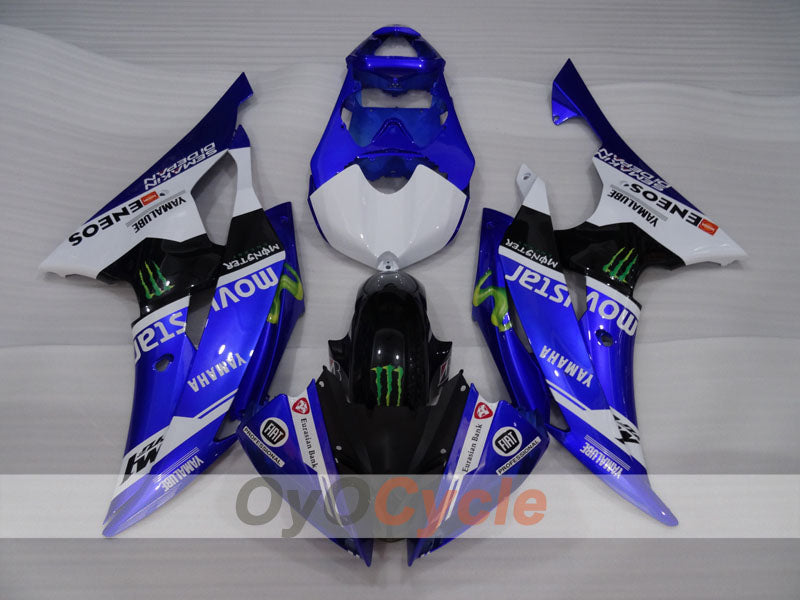 Verkleidungssatz im Spritzgussverfahren für YZF-R6 08-16 - Blau, Weiß, Schwarz - Monster #OYO87905929