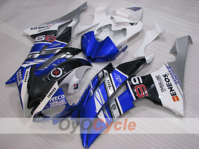 Verkleidungssatz für Einspritzer für 08-16 YZF-R6 - Blau, Weiß, Schwarz - ENEOS #OYO87905930