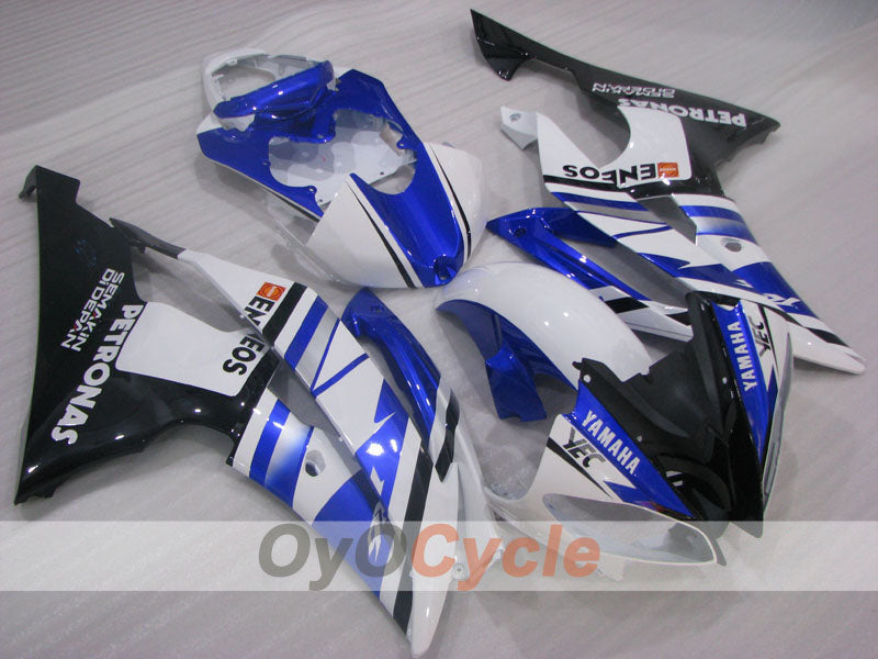 Verkleidungssatz für Einspritzer für 08-16 YZF-R6 - Blau, Weiß, Schwarz - ENEOS #OYO87905931 Hauptbild