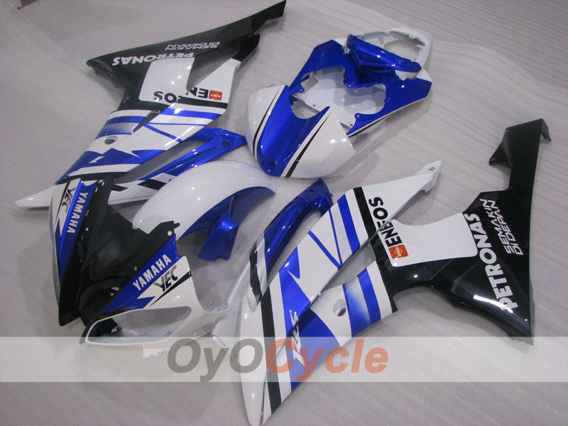 Verkleidungssatz für Einspritzer für 08-16 YZF-R6 - Blau, Weiß, Schwarz - ENEOS #OYO87905931