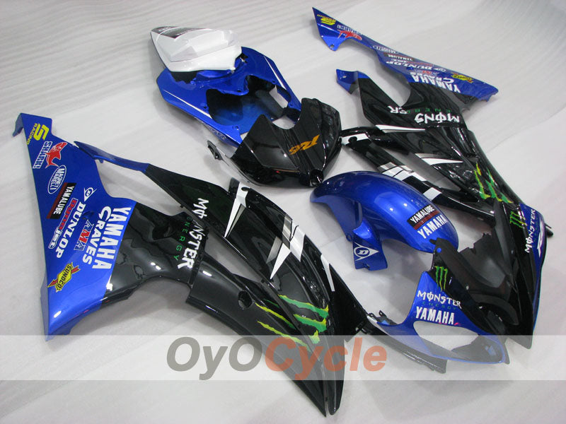 Verkleidungssatz für Einspritzer für 08-16 YZF-R6 - Blau, Schwarz - Monster #OYO87905932 Hauptbild