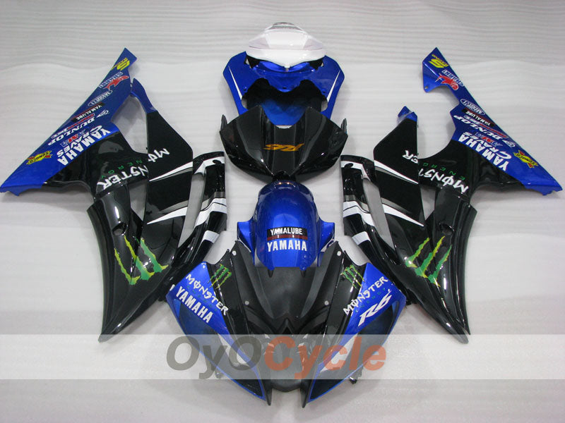 Verkleidungssatz für Einspritzer für 08-16 YZF-R6 - Blau, Schwarz - Monster #OYO87905932
