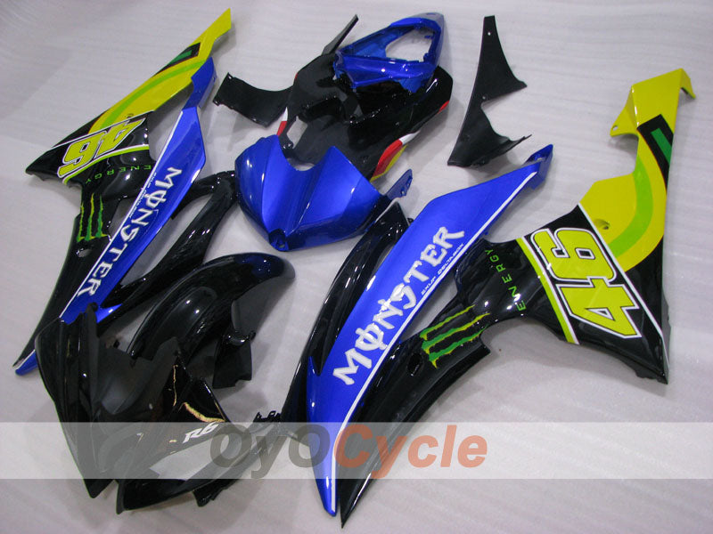 Verkleidungssatz für Einspritzer für 08-16 YZF-R6 - Blau, Schwarz - Monster #OYO87905933