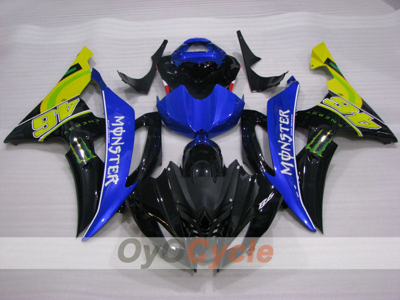 Verkleidungssatz für Einspritzer für 08-16 YZF-R6 - Blau, Schwarz - Monster #OYO87905933 Zweitbild