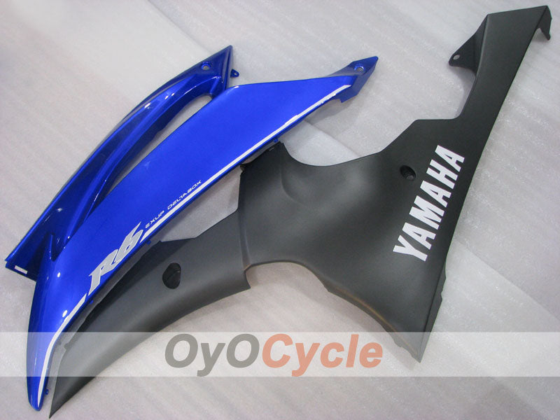 Verkleidungssatz für Einspritzer für 08-16 YZF-R6 - Blau, Schwarz - Werksstil #OYO87905934