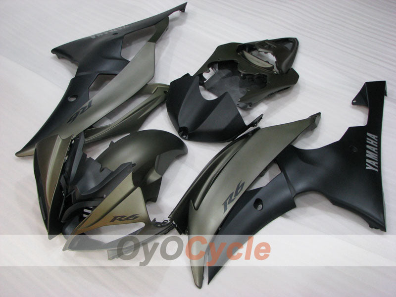 Verkleidungssatz für Einspritzer für 08-16 YZF-R6 - Schwarz, Grau - Werksstil #OYO87905935
