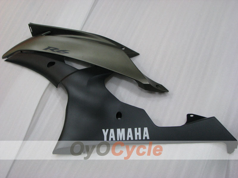 Verkleidungssatz für Einspritzer für 08-16 YZF-R6 - Schwarz, Grau - Werksstil #OYO87905935