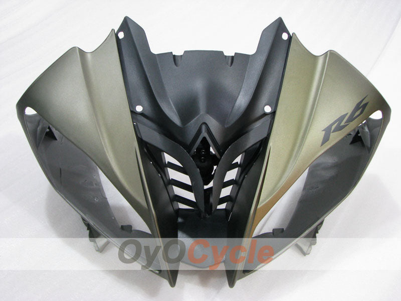 Verkleidungssatz für Einspritzer für 08-16 YZF-R6 - Schwarz, Grau - Werksstil #OYO87905935