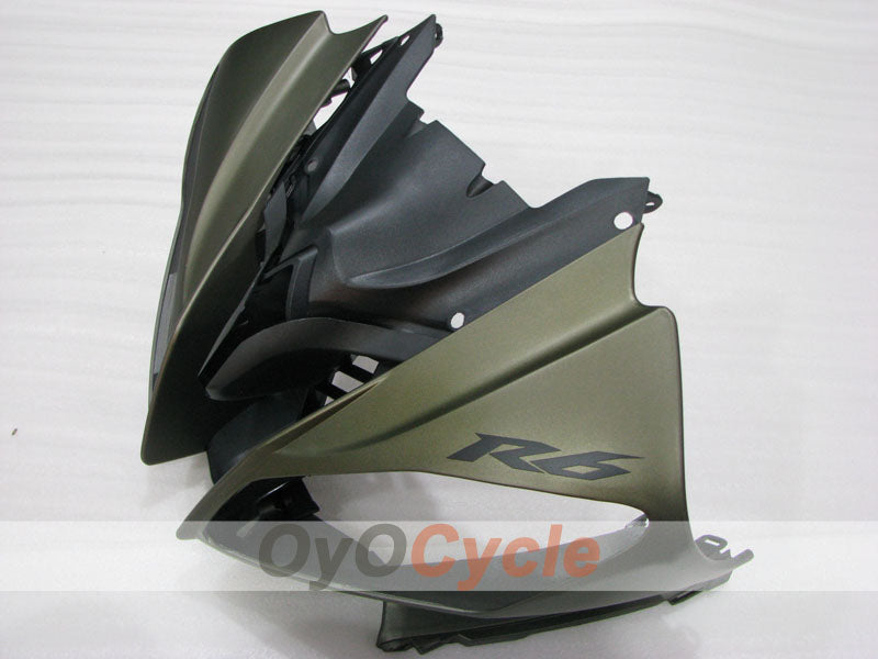 Verkleidungssatz für Einspritzer für 08-16 YZF-R6 - Schwarz, Grau - Werksstil #OYO87905935