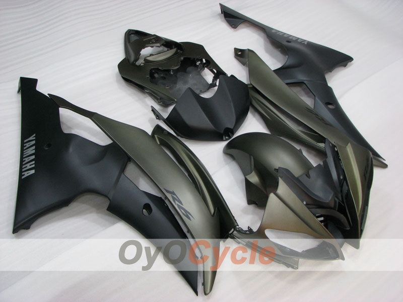 Verkleidungssatz für Einspritzer für 08-16 YZF-R6 - Schwarz, Grau - Werksstil #OYO87905935