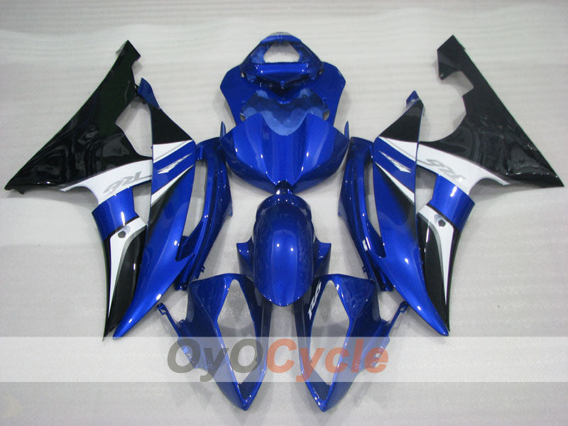 Verkleidungssatz für Einspritzer für 08-16 YZF-R6 - Blau, Weiß, Schwarz - Werksstil #OYO87905938