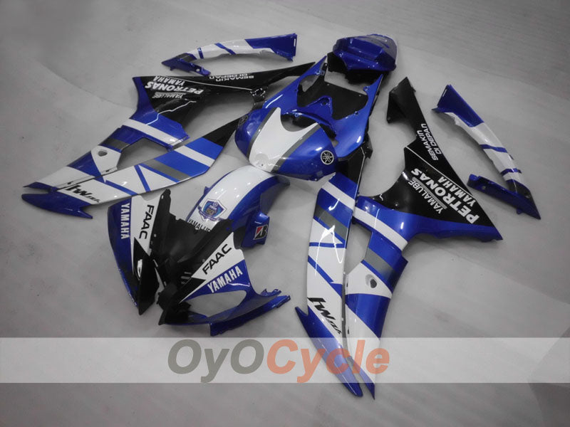 Verkleidungssatz für Einspritzer für 08-16 YZF-R6 - Blau, Weiß, Schwarz - PETRONAS #OYO87905940 Zweitbild