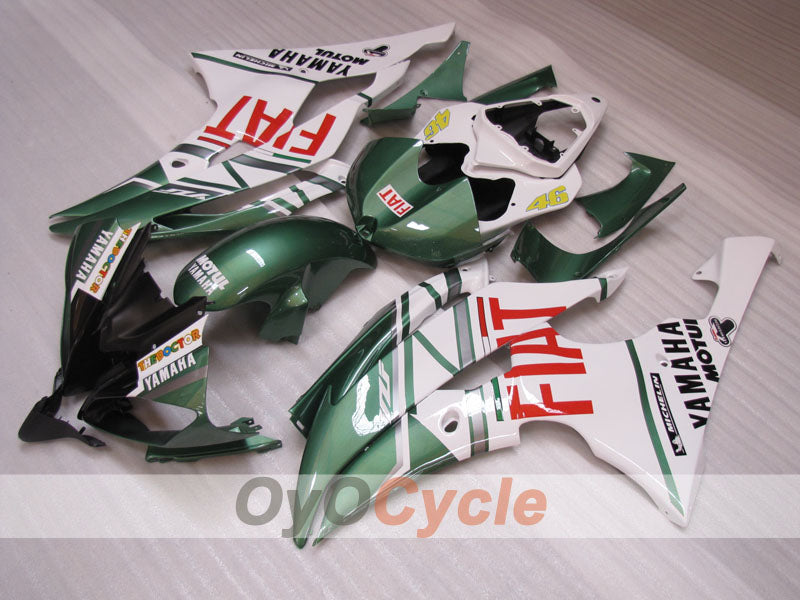Einspritz-Verkleidungssatz für YZF-R6 08-16 - Armeegrün, Weiß - FIAT #OYO87905943