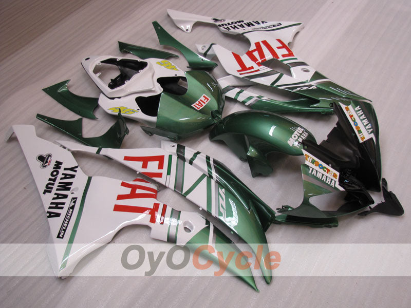 Einspritz-Verkleidungssatz für YZF-R6 08-16 - Armeegrün, Weiß - FIAT #OYO87905943