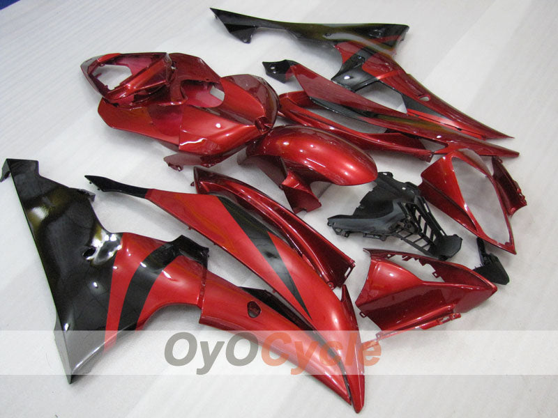 Einspritz-Verkleidungssatz für YZF-R6 08-16 - Rot, Schwarz - Werksstil #OYO87905945
