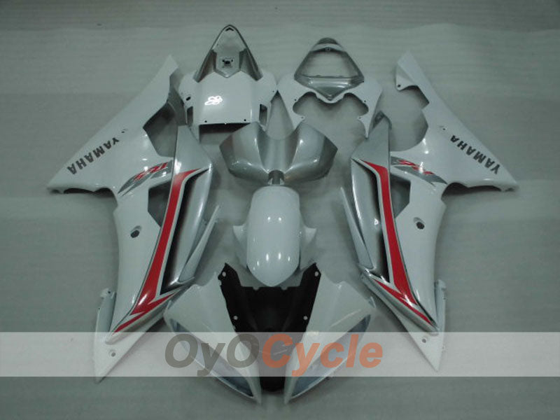 Einspritz-Verkleidungssatz für YZF-R6 08-16 - Weiß, Silber - Werksstil #OYO87905946