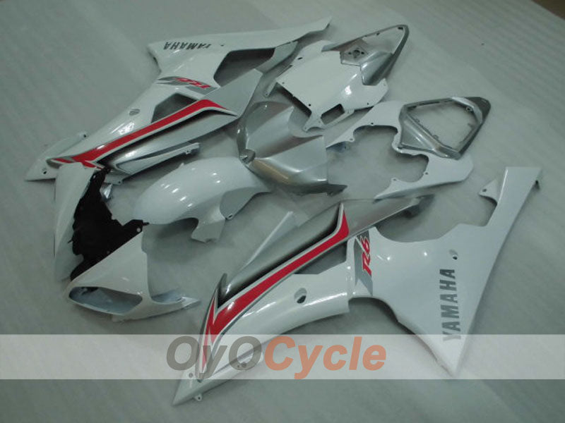 Einspritz-Verkleidungssatz für YZF-R6 08-16 - Weiß, Silber - Werksstil #OYO87905946
