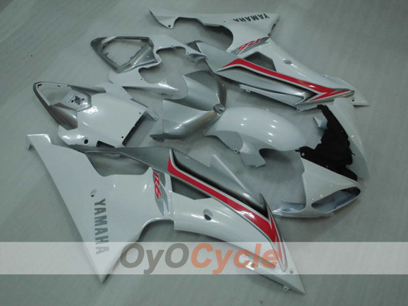 Einspritz-Verkleidungssatz für YZF-R6 08-16 - Weiß, Silber - Werksstil #OYO87905946
