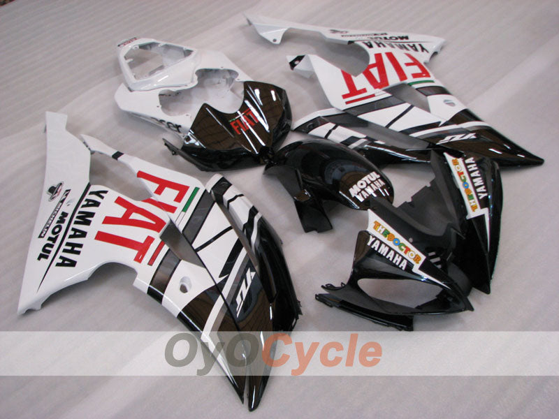 Einspritz-Verkleidungssatz für YZF-R6 08-16 - Weiß, Schwarz - FIAT #OYO87905948
