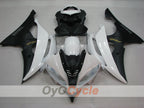Einspritz-Verkleidungssatz für YZF-R6 08-16 - Weiß, Schwarz, Matt - Werksstil #OYO87905949
