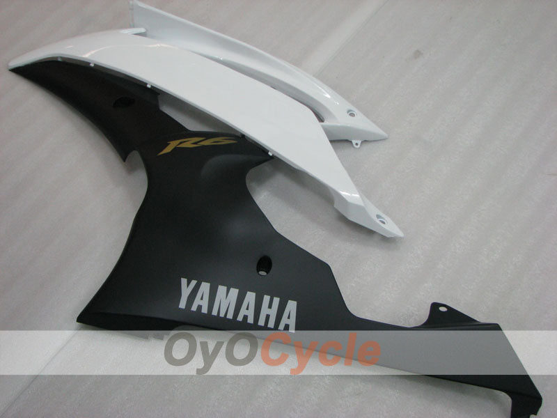 Einspritz-Verkleidungssatz für YZF-R6 08-16 - Weiß, Schwarz, Matt - Werksstil #OYO87905949