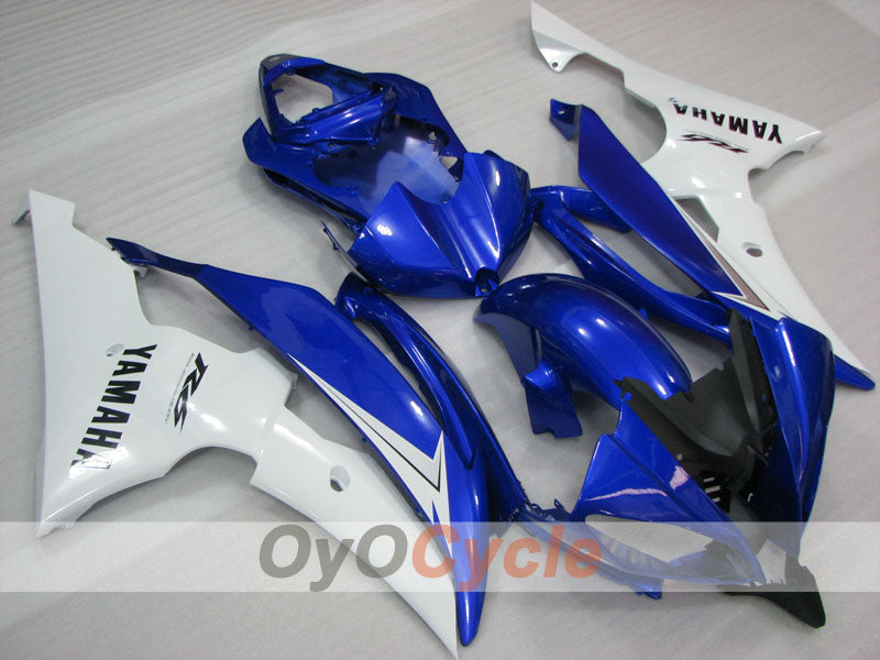 Einspritz-Verkleidungssatz für YZF-R6 08-16 - Blau, Weiß - Werksstil #OYO87905954
