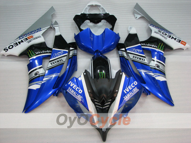 Verkleidungssatz für Einspritzmodelle 08-16 YZF-R6 - Blau, Weiß, Schwarz - Monster #OYO87905957