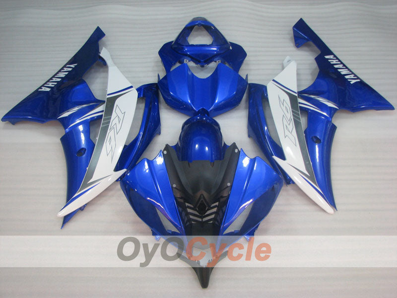 Verkleidungssatz für Einspritzmodelle 08-16 YZF-R6 - Blau, Weiß, Schwarz - Werksdesign #OYO87905958