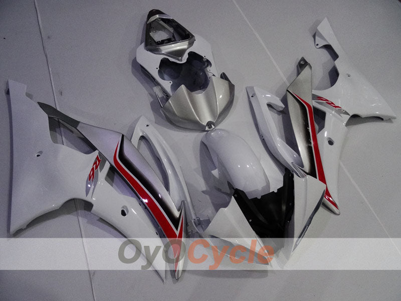 Verkleidungssatz für Einspritzmodelle 08-16 YZF-R6 - Weiß, Silber - Werksdesign #OYO87905959