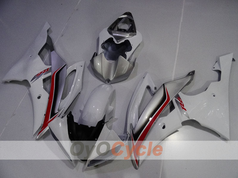 Verkleidungssatz für Einspritzmodelle 08-16 YZF-R6 - Weiß, Silber - Werksdesign #OYO87905959 Zweitbild