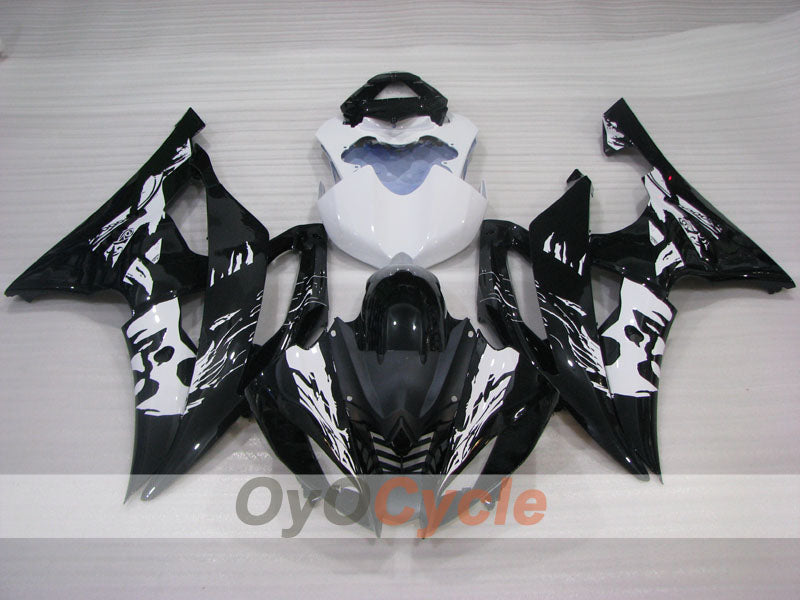 Verkleidungssatz für Einspritzmodelle 08-16 YZF-R6 - Weiß, Schwarz - Individuell #OYO87905960