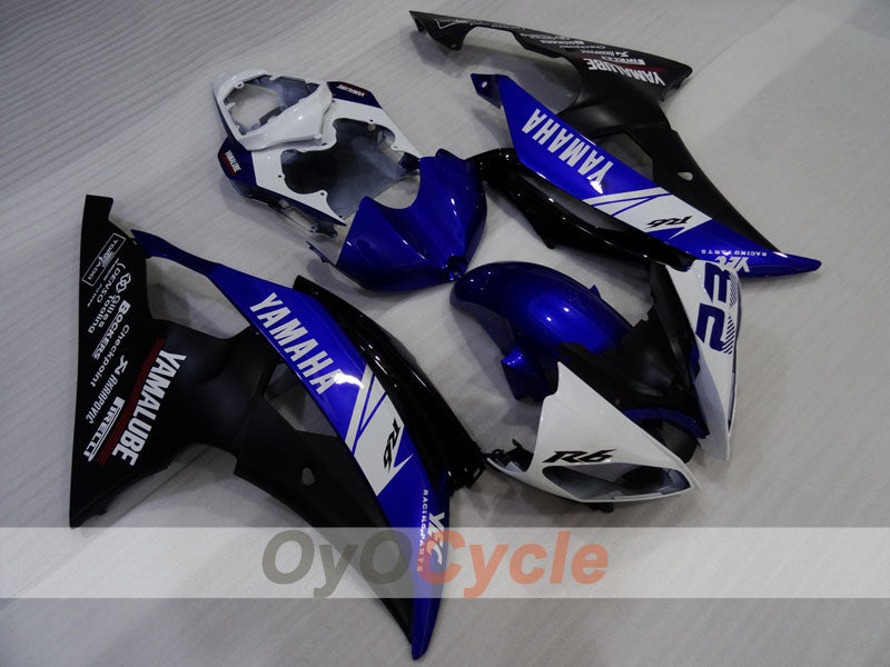 Verkleidungssatz für Einspritzmodelle 08-16 YZF-R6 - Blau, Weiß, Schwarz - Werksdesign #OYO87905962