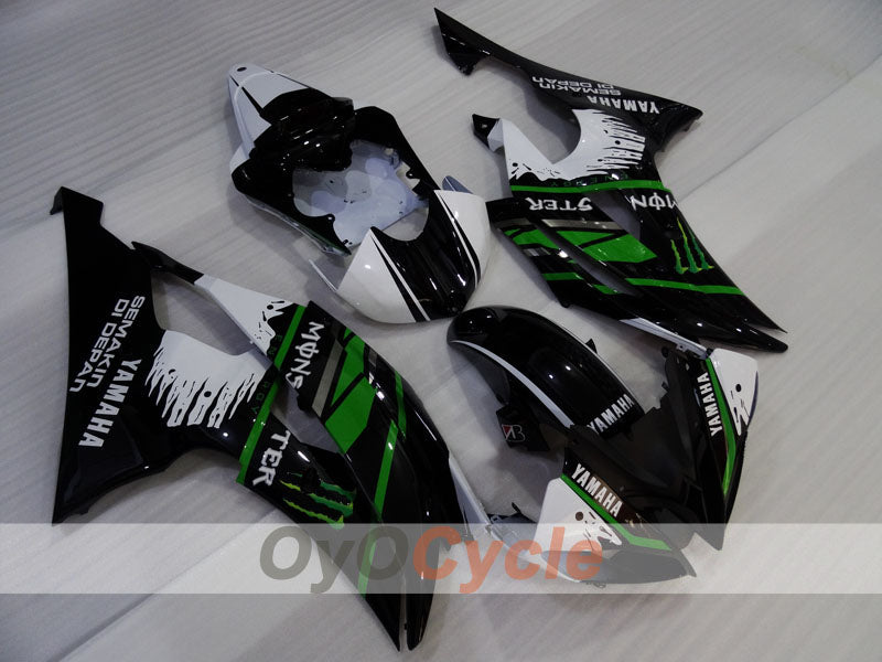 Verkleidungssatz für Einspritzmodelle 08-16 YZF-R6 - Grün, Weiß, Schwarz - Monster #OYO87905963 Hauptbild