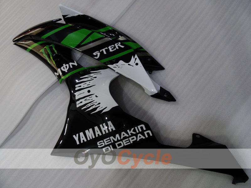 Verkleidungssatz für Einspritzmodelle 08-16 YZF-R6 - Grün, Weiß, Schwarz - Monster #OYO87905963