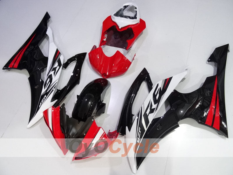 Verkleidungssatz für Einspritzmodelle 08-16 YZF-R6 - Rot, Weiß, Schwarz - Werksdesign #OYO87905964