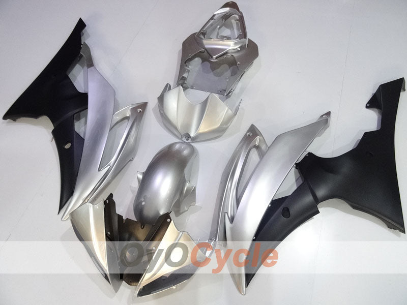 Verkleidungssatz für Einspritzmodelle 08-16 YZF-R6 - Schwarz, Silber - Werksdesign #OYO87905965