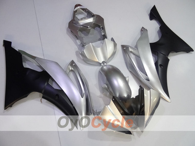 Verkleidungssatz für Einspritzmodelle 08-16 YZF-R6 - Schwarz, Silber - Werksdesign #OYO87905965