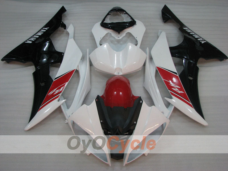 Einspritz-Verkleidungskit für YZF-R6 08-16 - Rot, Weiß, Schwarz - Werksstil #OYO87905975