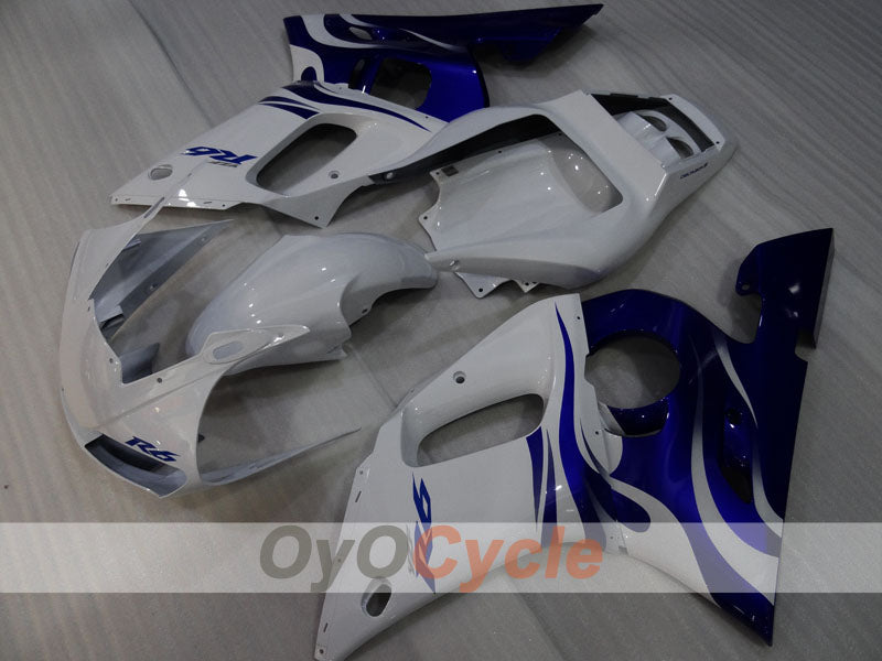 Einspritz-Verkleidungskit für YZF-R6 98-02 - Blau, Weiß - Werksstil #OYO87905976