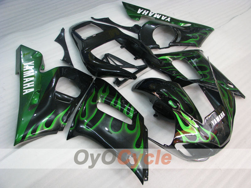 Einspritz-Verkleidungskit für YZF-R6 98-02 - Grün, Schwarz - Flamme #OYO87905977 Zweitbild