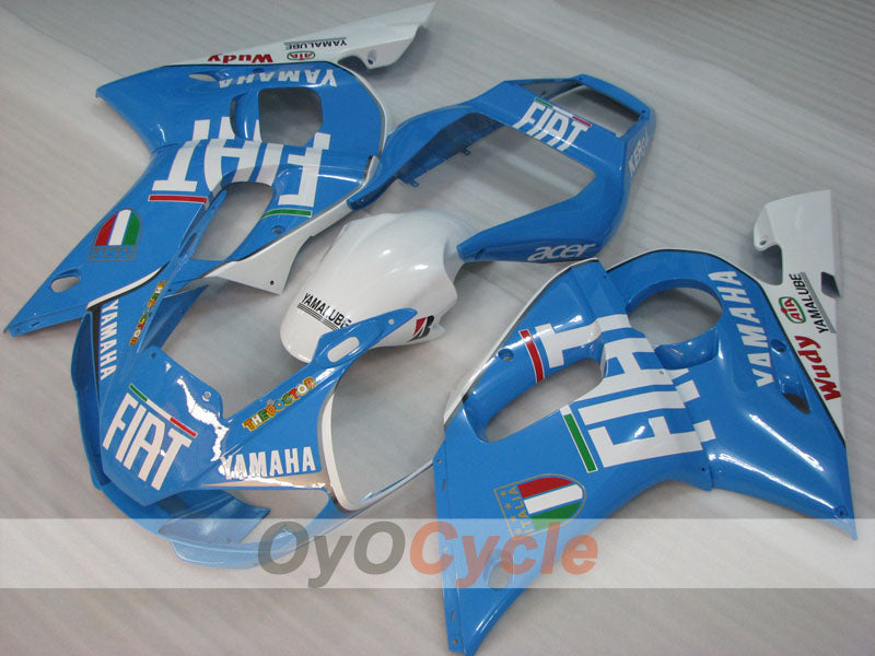 Einspritzverkleidungssatz für YZF-R6 98-02 - Blau, Weiß - FIAT #OYO87905980