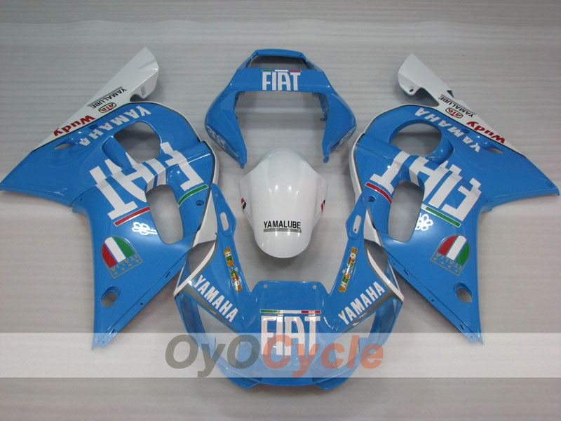 Einspritzverkleidungssatz für YZF-R6 98-02 - Blau, Weiß - FIAT #OYO87905980