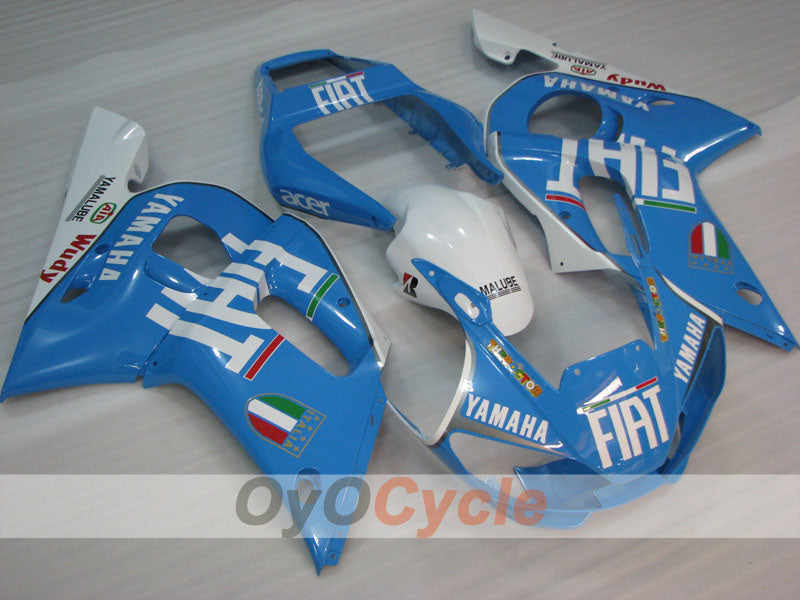 Einspritzverkleidungssatz für YZF-R6 98-02 - Blau, Weiß - FIAT #OYO87905980