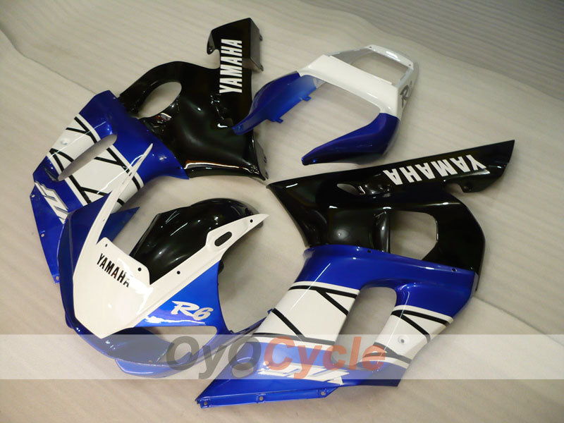 Einspritzverkleidungssatz für YZF-R6 98-02 - Blau, Weiß, Schwarz - Werksstil #OYO87905983