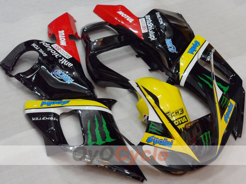 Einspritzverkleidungssatz für YZF-R6 98-02 - Rot, Gelb, Schwarz - Monster #OYO87905984