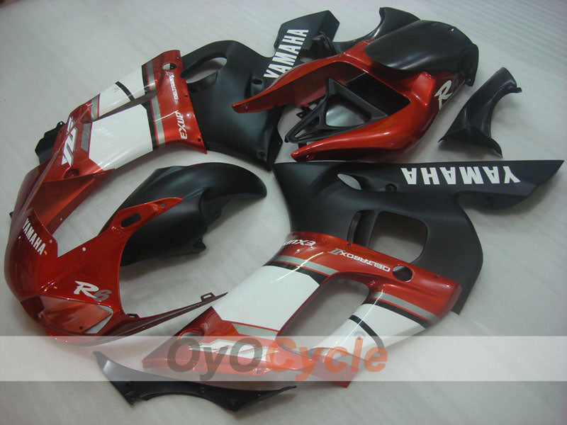 Einspritzverkleidungssatz für YZF-R6 98-02 - Rot, Weiß, Schwarz - Werksstil #OYO87905986